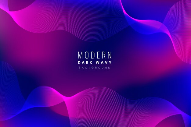 Dark wavy background