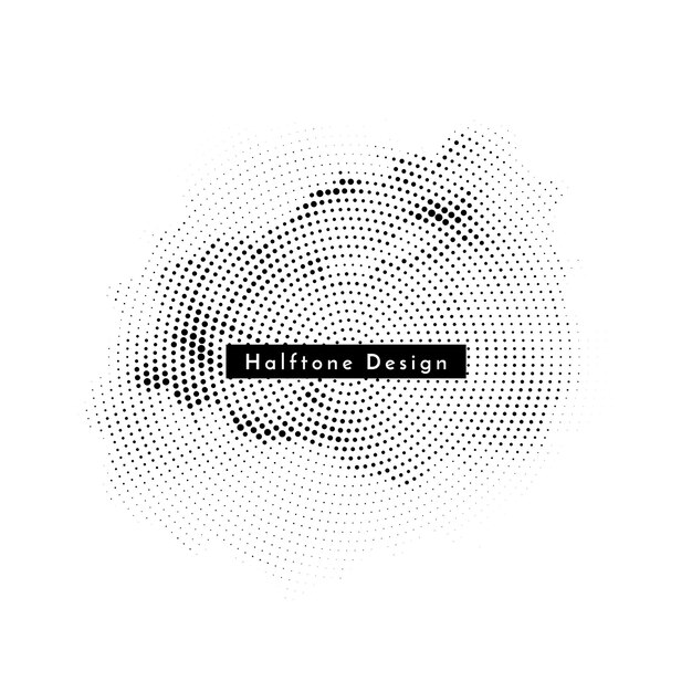 Decorative circular halftone elegant design background vector