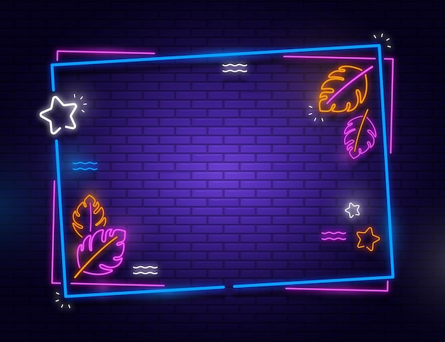 decorative glowing neon frame