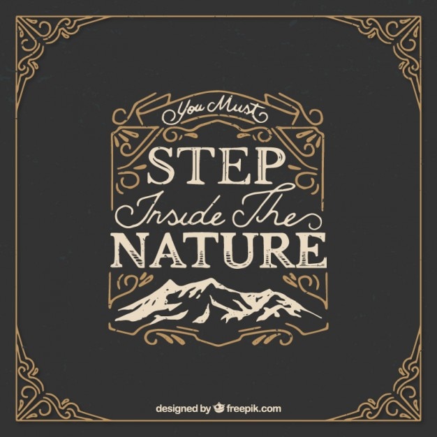 Gratis Vektor decorative nature quote