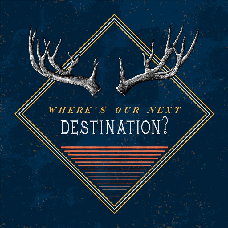 Gratis Vektor destination travel logo design vector