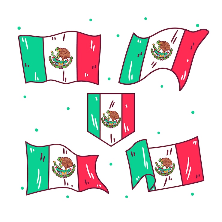 Gratis Vektor dia de la bandera celebration flag elements collection