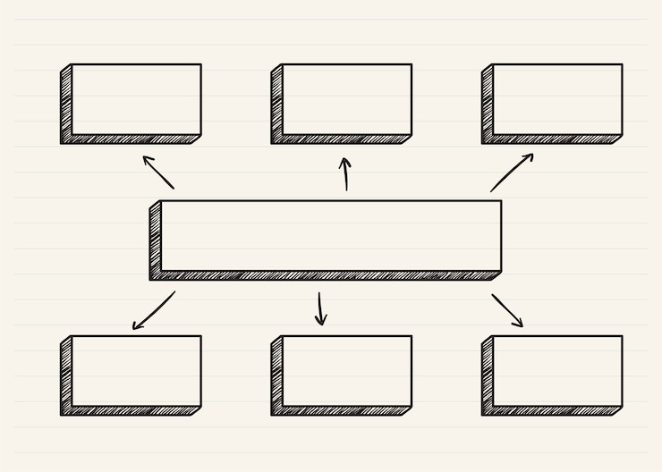 Gratis Vektor diagram skriblet på en notisblokk