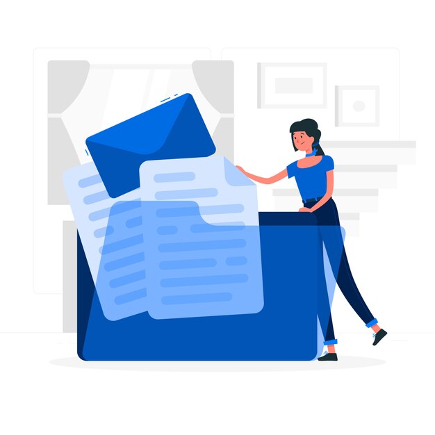 documents concept illustration