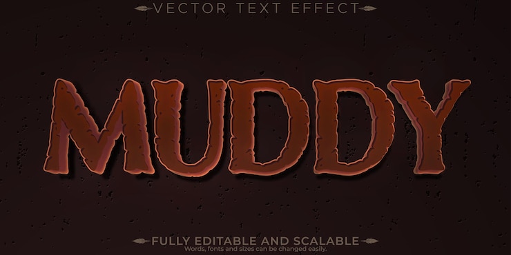 Gratis Vektor editable text effect offroad 3d dirty and adventure font style