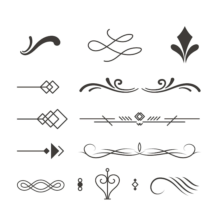 Gratis Vektor elegant abstract design elements