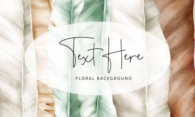 Gratis Vektor elegant hand drawing watercolor tropical leaves background