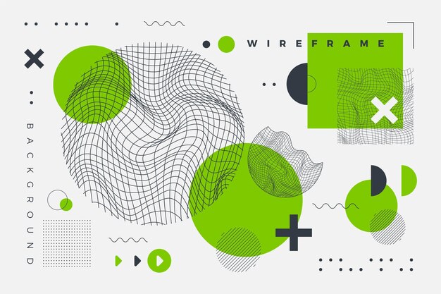 flat abstract wireframe background