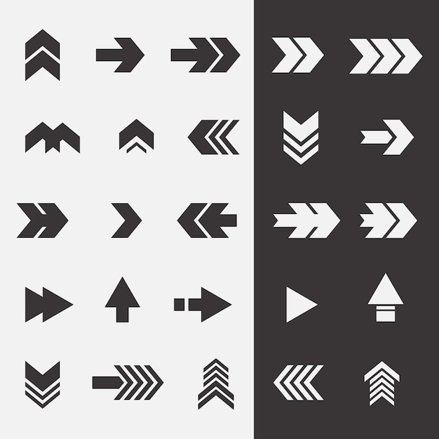 flat design arrow collectin