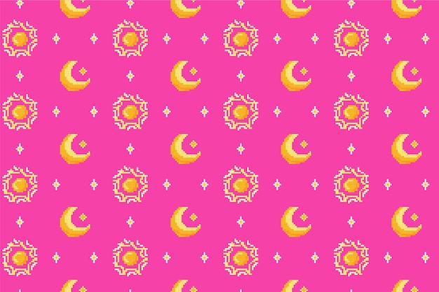 flat design pixel pattern design
