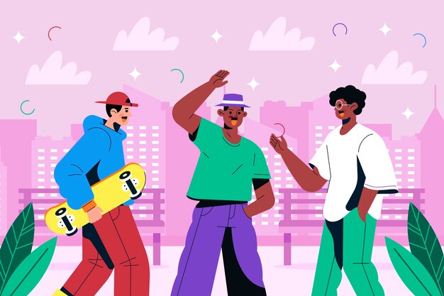 flat illustration for international friendship day celebration