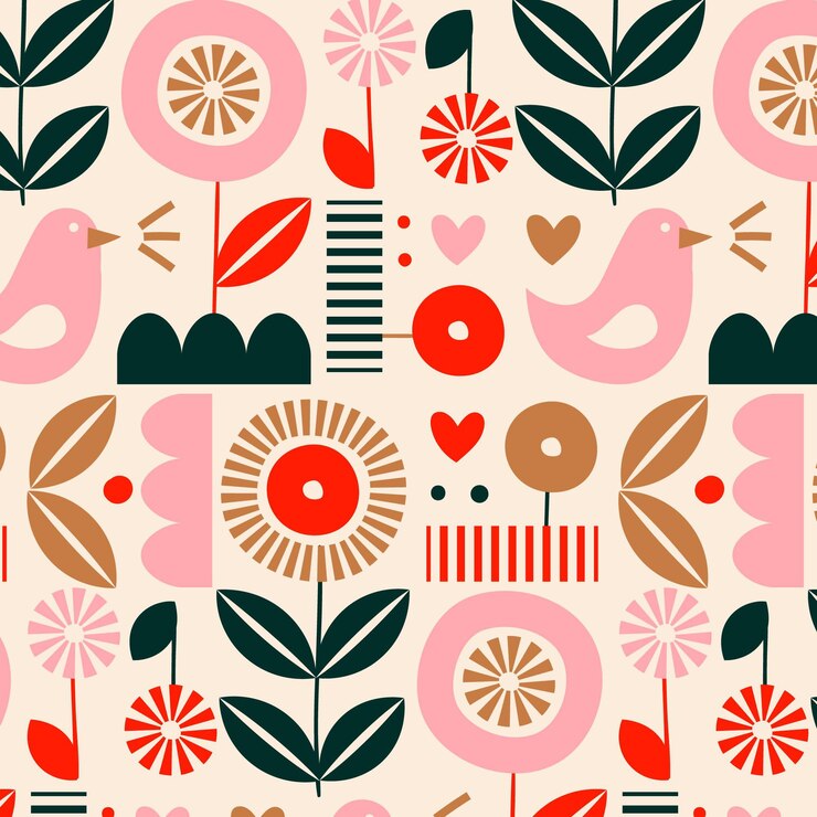 Gratis Vektor flat scandinavian design pattern