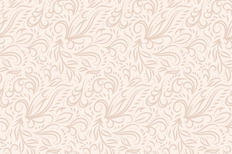 Gratis Vektor floral line art flat design background