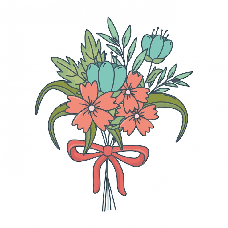 Gratis Vektor floral nature flowers cartoon