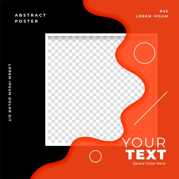 fluid style social media promo frame background for magazine cover page