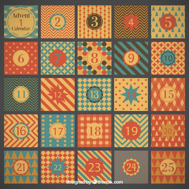geometric christmas advent calendar