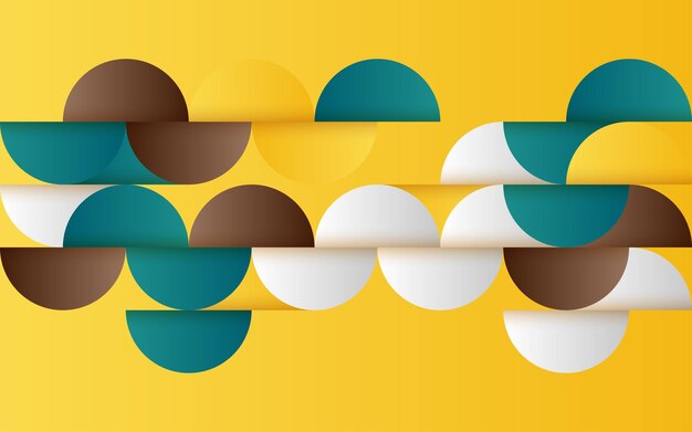 Geometrisk, abstrakt mønster fra midten av århundret med enkle former og vakker fargepalett. Enkel geometrisk mønsterkomposisjon. Vektorillustrasjon