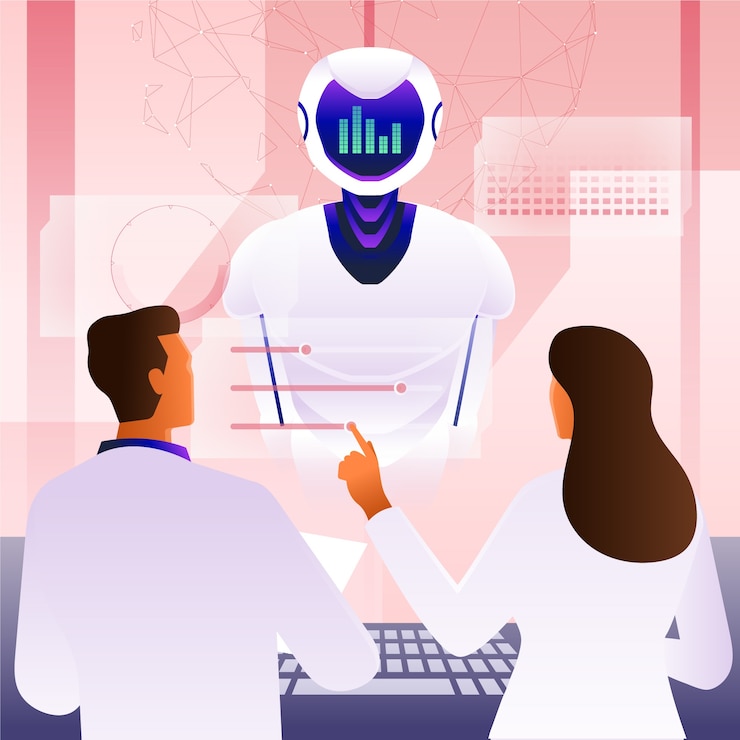 Gratis Vektor gradient ai alignment illustration