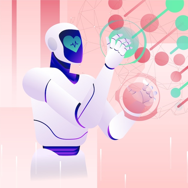 gradient   ai healthcare  illustration