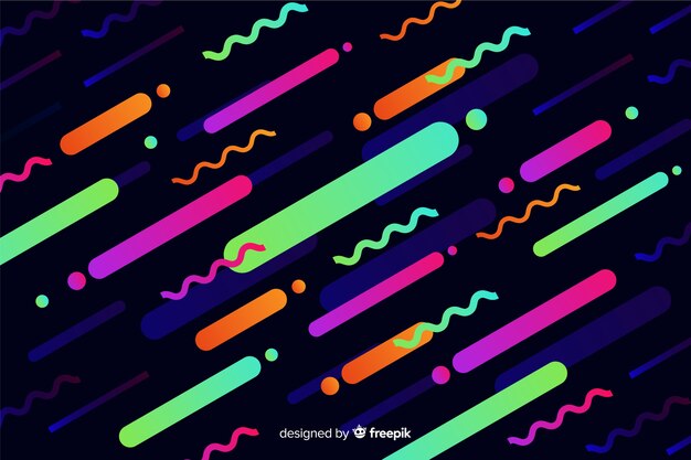gradient background with dynamic shapes