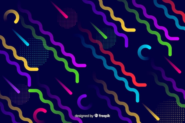 gradient background with dynamic shapes