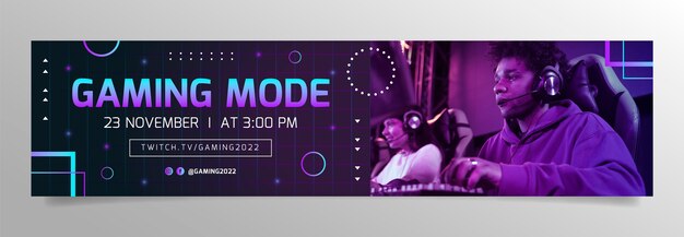 gradient gaming streaming twitch banner