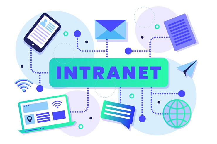 Gratis Vektor gradient intranet illustration