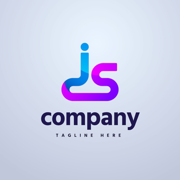 Gratis Vektor gradient monogram logo