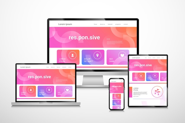 Gradient responsive website design