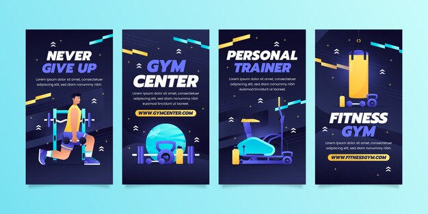 Gym training   instagram stories  template