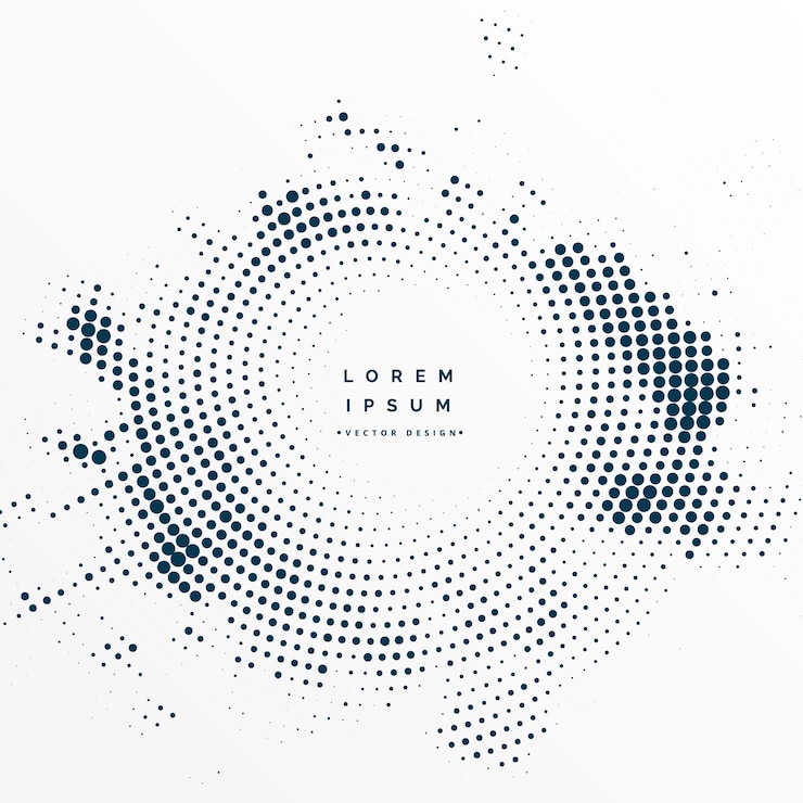 Gratis Vektor halftone texture frame with text space