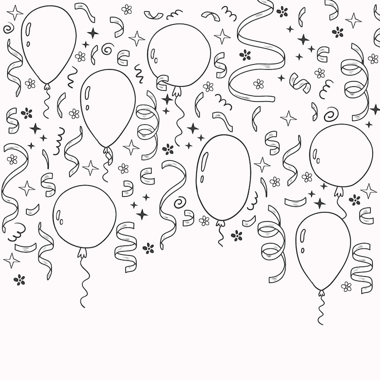 Gratis Vektor hand drawn confetti drawing illustration