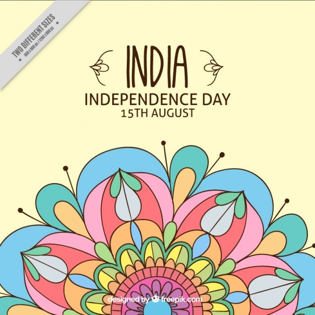 Gratis Vektor hand drawn floral mandala background