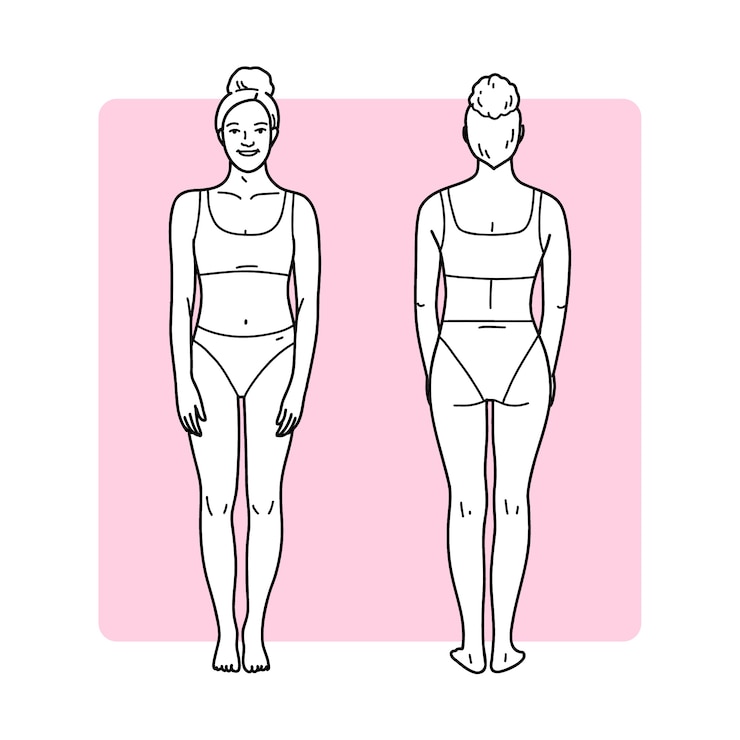 Gratis Vektor hand drawn human body outline illustration