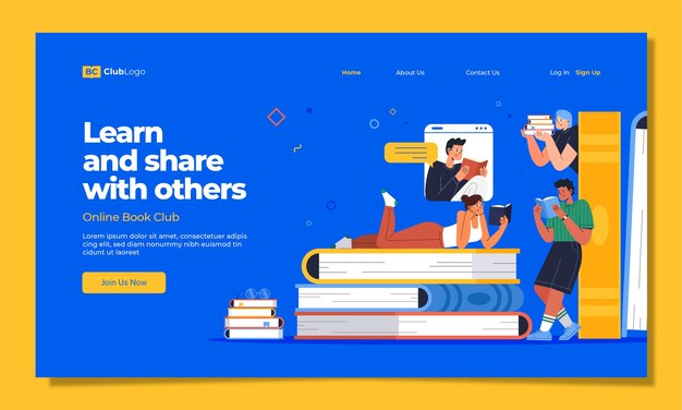 hand drawn literature  landing page