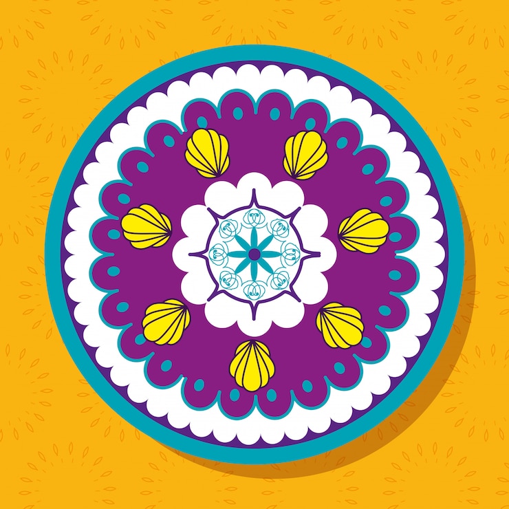 Gratis Vektor hand drawn mandala