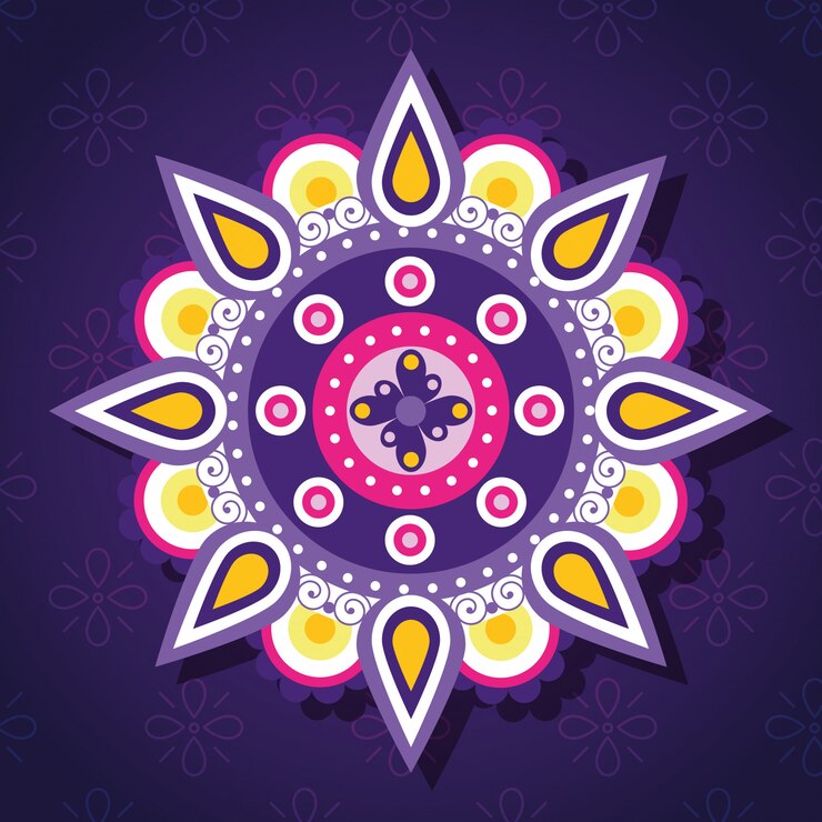 Gratis Vektor hand drawn mandala