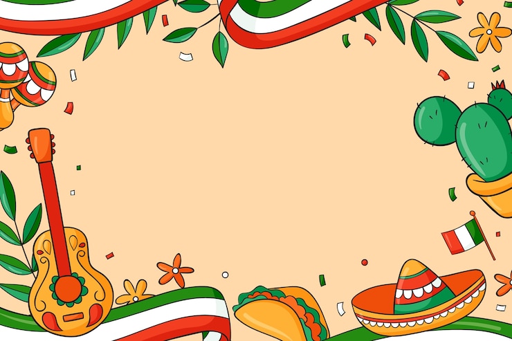 Gratis Vektor hand drawn mexico independence background
