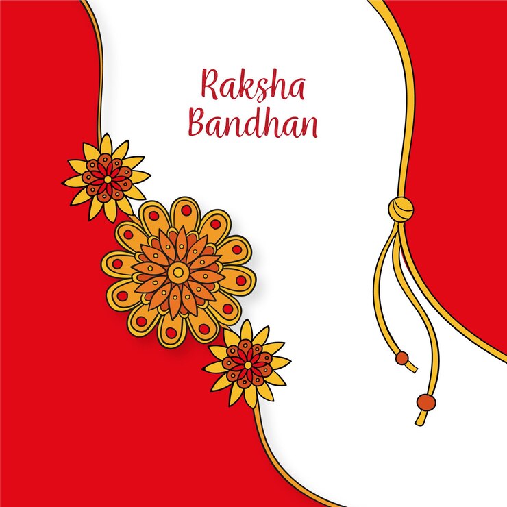 Gratis Vektor hand drawn raksha bandhan