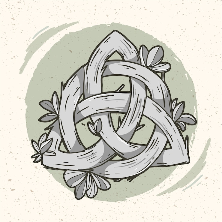 Gratis Vektor hand drawn wiccan icon