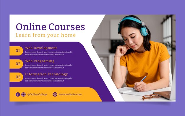Håndtegnet online maldesign for høyskole