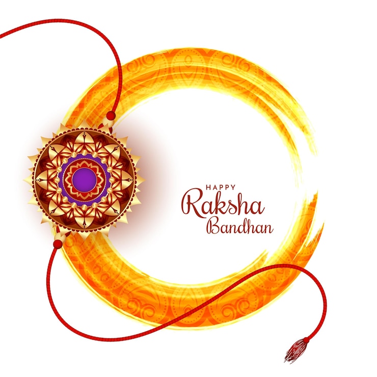 Gratis Vektor happy raksha bandhan indian hindu festival greeting background