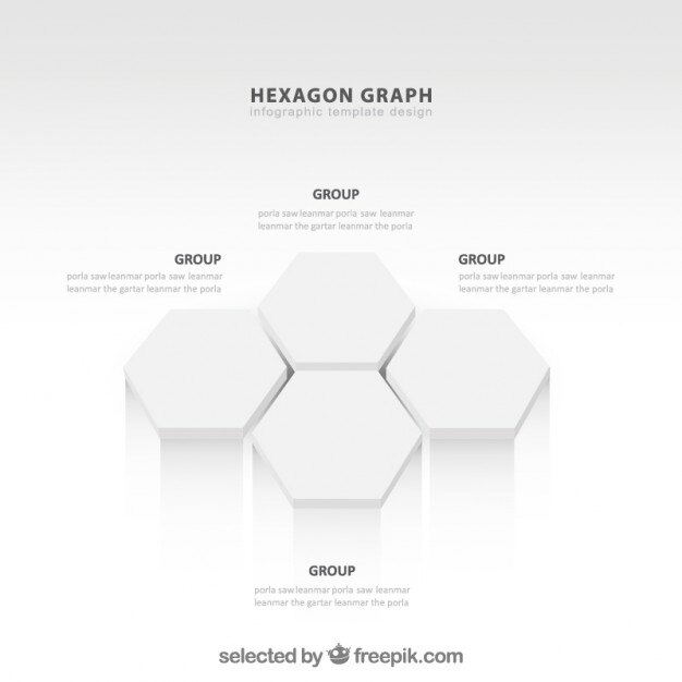 Gratis Vektor heksagon grafikk