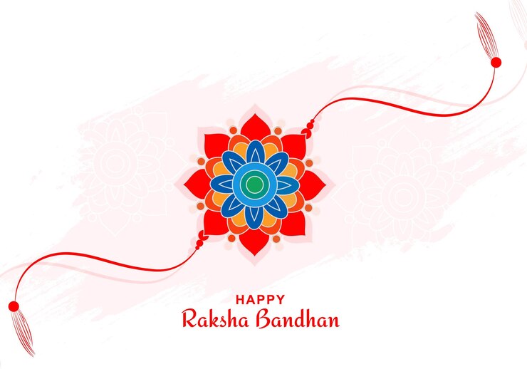 Gratis Vektor hindu festival raksha bandhan celebration card design