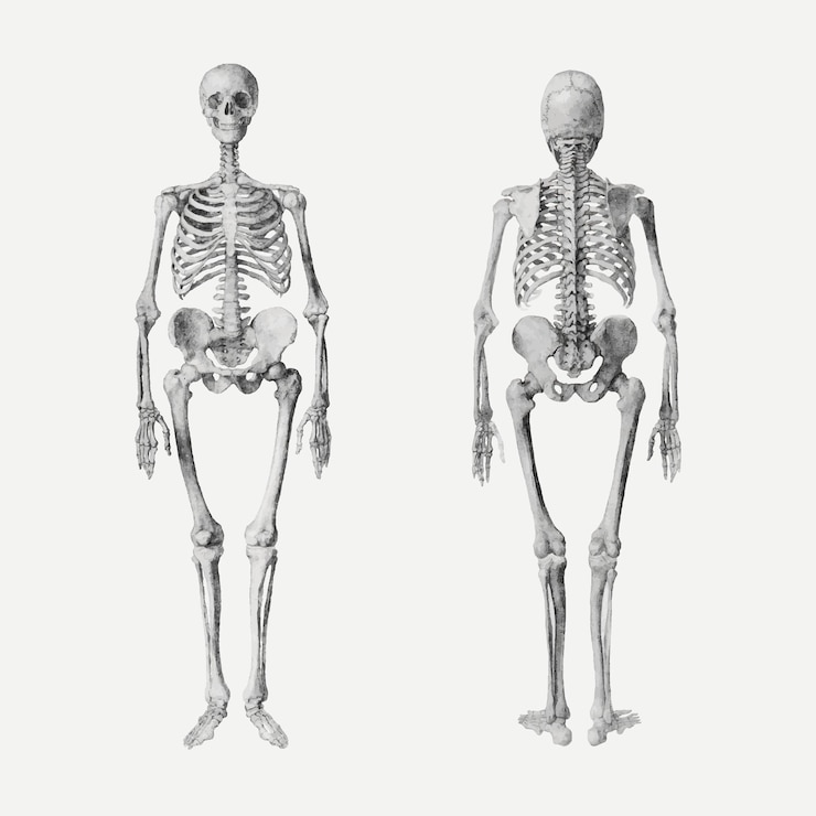 Gratis Vektor human skeletons vector drawing, remixed from artworks by george stubbs
