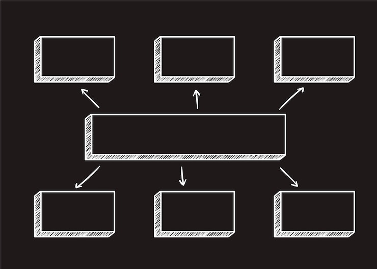 Gratis Vektor illustrasjon av firkantet diagram