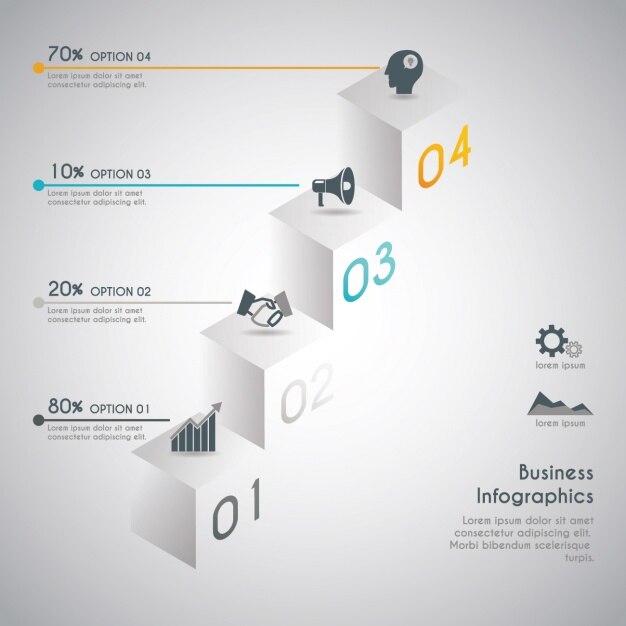 Gratis Vektor infografikk mal design