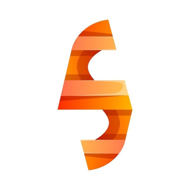 Gratis Vektor initial bokstav s fargerik logo design