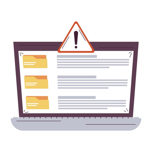 laptop with cyber fraud alert