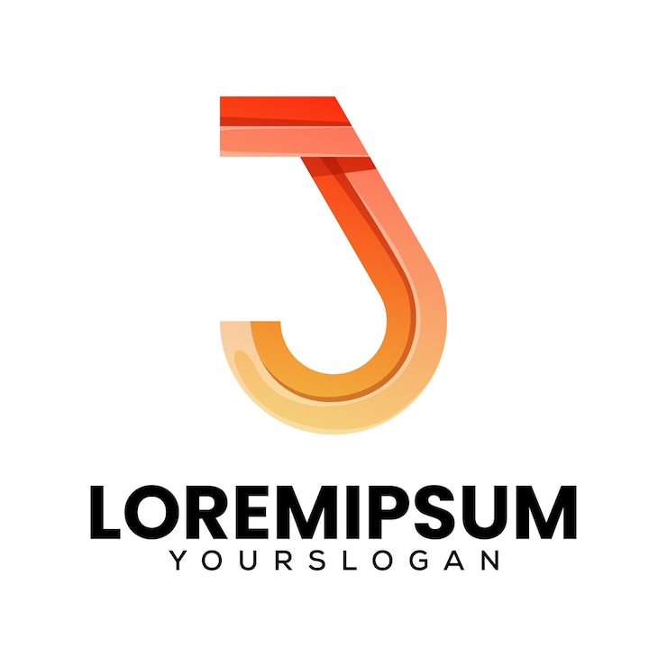 Gratis Vektor letter j creative logo design